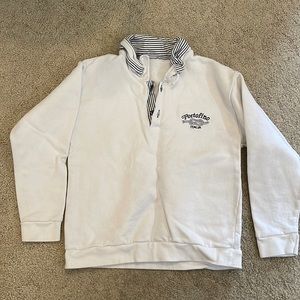 White collared sweatshirt